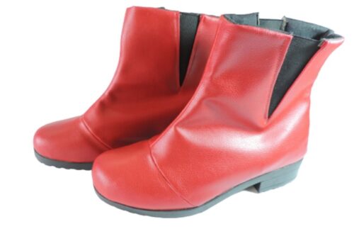 bota vegana vermelho elastico 9c8b