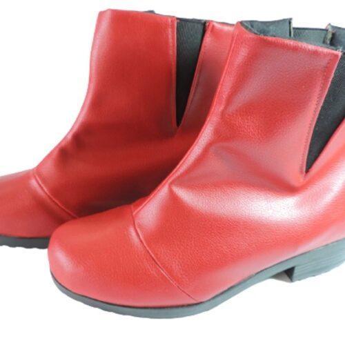 bota vegana vermelho elastico 9c8b