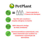 kit 2 shampoos e condicionador solidos naturais e veganos petplant 3fbb