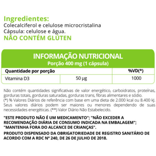 vitamina d3 2000 ui 30 capsulas wvegan 2000ui 6c7f